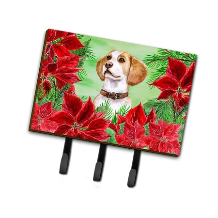 Carolines Treasures Beagle Poinsettas Leash or Key Holder CK1334TH68